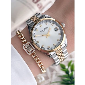 Tom Jones Çelik Kordon Kararma Renk Atma Yapmaz 3 Atm Suya Dayanıklı Kadın Kol Saati BTJ.1.1368.3