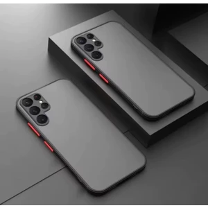 M.TK Moveteck Samsung Galaxy S25 Ultra Kılıf Mat Parmak Izi Yapmaz Kamera Korumalı Renkli Tuşlu Buzlu Silikon Kapak