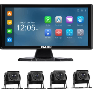 10.36" IPS Apple Carplay & Android Auto / Airplay, Android Cast Ekran Yansıtma, 360° Panaromik Sistem 4 Kameralı Torpido Üstü Araç Multimedya Ekranı