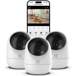 Xenon Smart 3MP 1080p Full HD Akıllı İç Mekan Wi-Fi Kamera Gece Görüşlü Çift Yönlü Sesli İletişimli 3'lü Kamera Seti