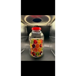 5 Litre 5000 cc Kulplu ve Kapaklı Cam Kavanoz 1 Adet / Tek Ebat