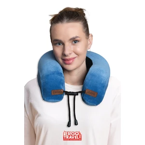 Lux Ortopedik Seyahat Yastığı Visco Boyun Destekli Seyahat Yastığı - Mavi| Ergo Travel