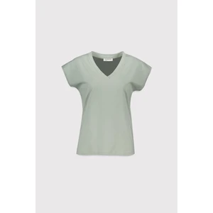 V Yaka Düşük Omuz T-Shirt