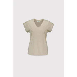 V Yaka Düşük Omuz T-Shirt