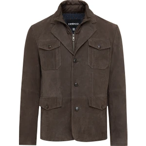 Sacramento Erkek Kahverengi Nubuk Deri Mont 25SGD6563V3