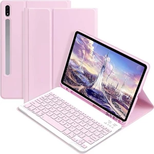 Samsung Galaxy Tab S10 Plus Rgb LED Işıklı Türkçe Karakterli Bluetooth Özellikli Kalemlikli Klavyeli Kılıf Sm - X820