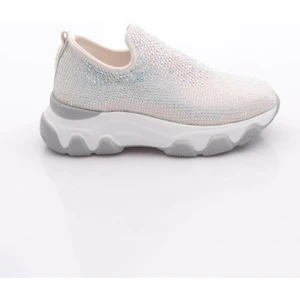 Dgn B2008 Kadin Silver Taşli Kalin Taban Sneakers
