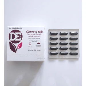 Dr.Ekmekcioğlu Çörekotu Yağı Kapsülü 1380 Mg (60 Adet)