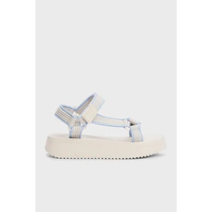 Tommy Jeans Logolu Platform Taban Cirtlı Sandalet Bayan Sandalet EN0EN02747 Acg