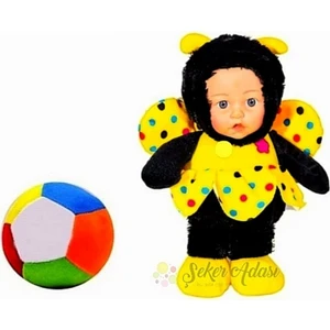 Şeker Adası Peluş Sarı Arı Maya 30 cm ve Peluş Top 12 cm - 2 Ürün 1 Arada Oyuncak