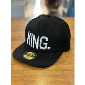 Kıng Nakışlı Siyah Renk Hip Hop Snapback Rapper Basket Cap Şapka