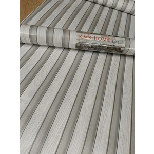 3 Boyutlu (53  cm  x 10 Mt) Gri Çıta Panel Görünümlü Silinebilir Duvar Kağıdı 5 M²