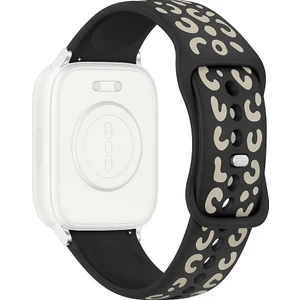 MMP Shop Xiaomi Redmi Watch 5 Active / Watch 5 Lite Uyumlu Leopar Desenli Silikon Kordon