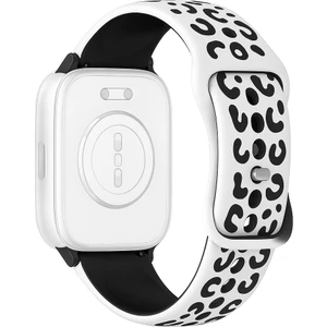 MMP Shop Xiaomi Watch S1-S1 Active/s2/s3/mi Watch Uyumlu 22MM Leopar Desenli Silikon Kordon