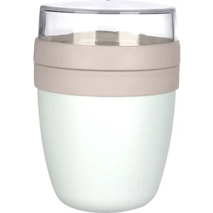 Mixmego Müsli Kabı 650 ml Yoğurt Yulaf Saklama Kabı Beslenme Kabı / Bej