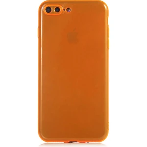 Vardar Aksesuar Apple iPhone 7 Plus Uyumlu Mun Silikon-Turuncu