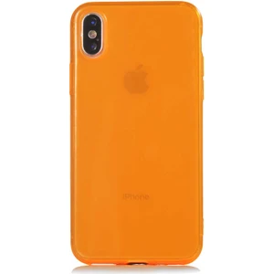 Vardar Aksesuar Apple iPhone Xs 5.8 Uyumlu Mun Silikon-Turuncu