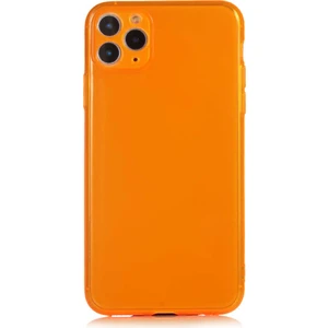 Vardar Aksesuar Apple iPhone 11 Pro Max Uyumlu Mun Silikon-Turuncu