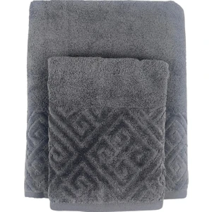 Banyo Duş Havlu Seti %100 Pamuk 90X150 cm ve 50X90 cm Vücut ve Baş Kafa Havlusu 2 Parça Desenli