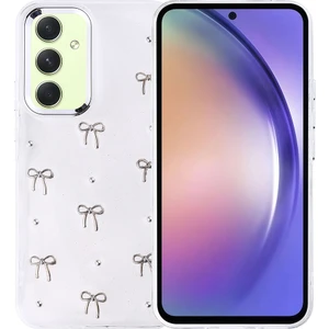 Samsung Galaxy A54 Kılıf Airbag Tasarımlı Simli Şeffaf Otnv Kutup Kapak - Fiyonk