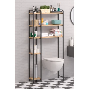 Wc Arkası Çok Amaçlı Banyo Düzenleyici Klozet Rafı Klozet Üstü Raf ve Fırçalık Havluluk