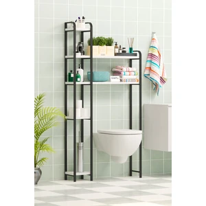 Wc Arkası Çok Amaçlı Banyo Düzenleyici Klozet Rafı Klozet Üstü Raf ve Fırçalık Havluluk