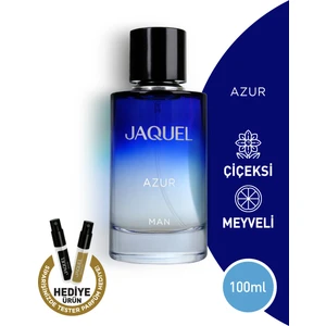 Azur Erkek Parfüm 100ml, Çiçeksi-Meyveli, Liçi, Bergamot, Şeftali, Şakayık, Misk, Meşe Yosunu