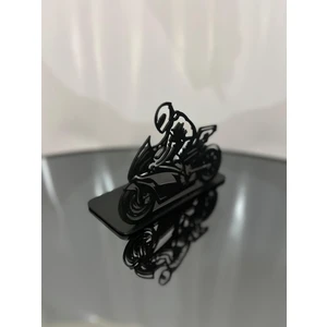 Metal Muse 2mm Mat Paslanmaz Çelik Motosiklet Masa Üstü Dekoru – Standlı & Hediyelik