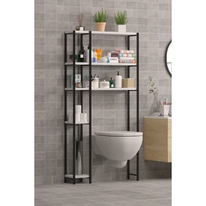 Wc Arkası Çok Amaçlı Banyo Düzenleyici Klozet Rafı Klozet Üstü Raf ve Fırçalık Havluluk