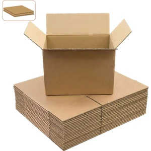 Packmai 30x30x20cm | 10ADET | 6mm Çift Oluk Kalın Boş Karton Koli (Küçük Eşya-Ev Taşıma-Çeyiz-Depolama-Nakliye)