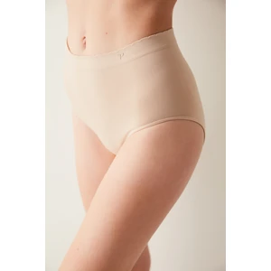 Nu Basic Yüksek Bel Bej Slip Külot
