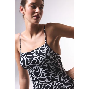 Tint Zebra Desenli Balenli Straplez Mayo