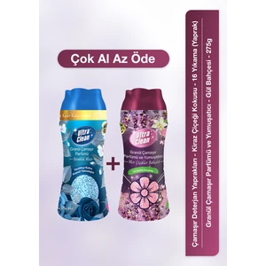 Ultra Clean Granül Çamaşır Parfümü ve Yumuşatıcı - Mor Çiçekler Bahçesi 275 gr+Granül Çamaşır Parfümü - Ferahlık Hissi 275 gr