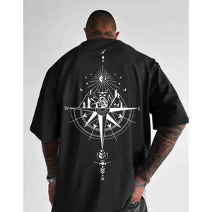 Panda Baskı Tekstil Pusula Motor Baskılı Özel Tasarım Oversize Tshirt