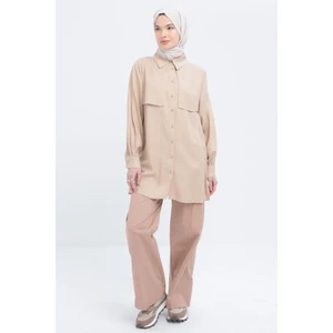 Allday Önü Rüzgarlıklı Gömlek