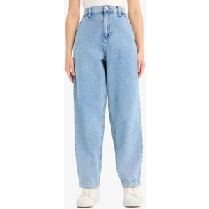 Carrot Fit Beli Lastikli Bilek Boy Jean Yıkamalı Pantolon E1686AX25SM