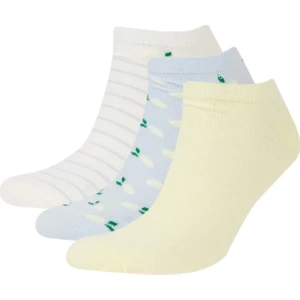 Kadın 3'lü Pamuklu Patik Çorap E2130AXNS