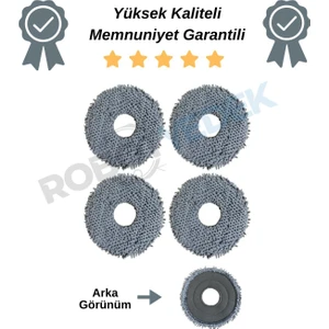 Roborock QRevo Curv QRevo C Uyumlu 4 Adet Mikrofiber Mop Bez