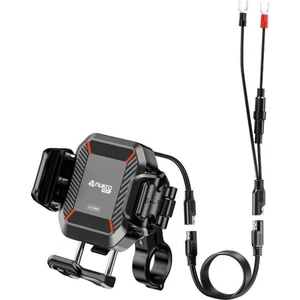 M33 Plus Titreşim Modüllü Motosiklet Telefon Tutucu (Kablosuz ve Type-C Şarjlı )