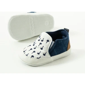 Ilk Adım Kaydırmaz Taban Nakışlı Rahat Lastikli Erkek Bebek Patik