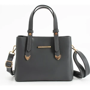 Kadın 4 Bölmeli Gold Aksesuarlı Sade Şık Omuz ve El Çantası