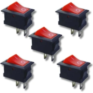 Klasik Anahtar 5'li Kırmızı On Off Switch