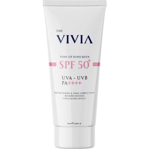 The Vivia Ton Eşitleyici ve Aydınlatıcı, Leke Karsıtı, Yüksek Koruyucu SPF50+ Pembe Renkli Güneş Kremi, 50 ml