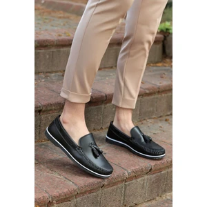 Roger Siyah Cilt Garantili Erkek Günlük Klasik Casual Rahat Ortopedik Ayakkabı ROGER-9168