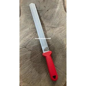Yivli Dövme Çelik Masat Bıçak Bileme Masadı Oval Kasap Masadı