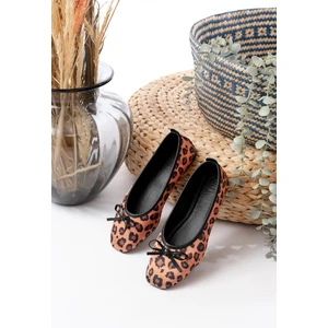 Kadın Günlük Babet Yuvarlak Burun Balerin Babet