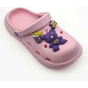 Çocuk Cross Terlik Bahçe Terliği Plaj Sahil Banyo Terliği 30-31-32-33-34-35 Numara Pudra Renk