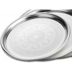 Paslanmaz Çelik Sini 50 cm Ömür Boyu Garantili Sofra Yemek Tepsisi Süper Kromajlı