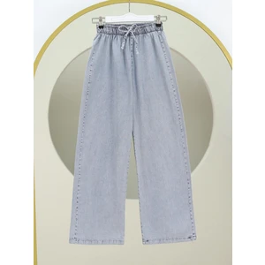 Beli Lastikli Cepli Bol Paça Kot Pantolon