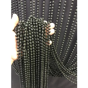 Su Perisi Perde 90x180 siyah 1 cm aralık zincir perde  kapı boncuk perdesi kapı süsü